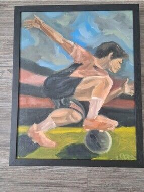 Print Painting Of Maradona 11x14 Frame Not Included